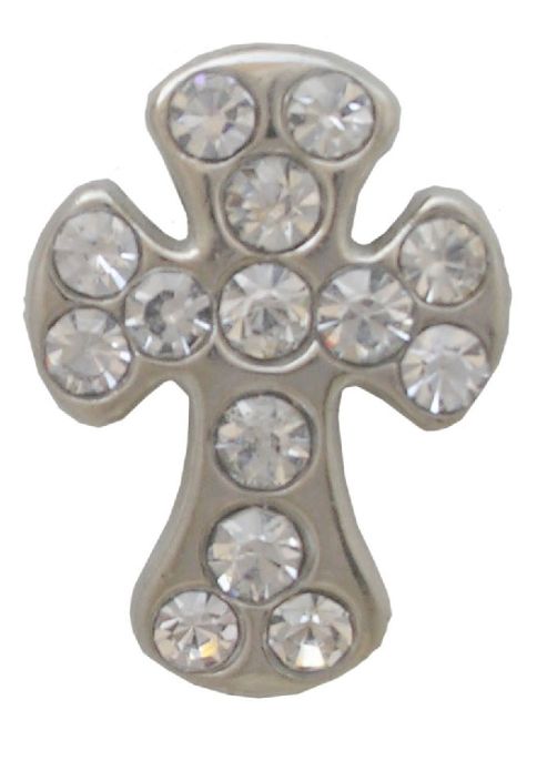 Small Cross Rhinestone Concho