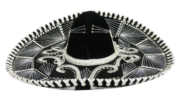 Mariachi Hat Black & Silver