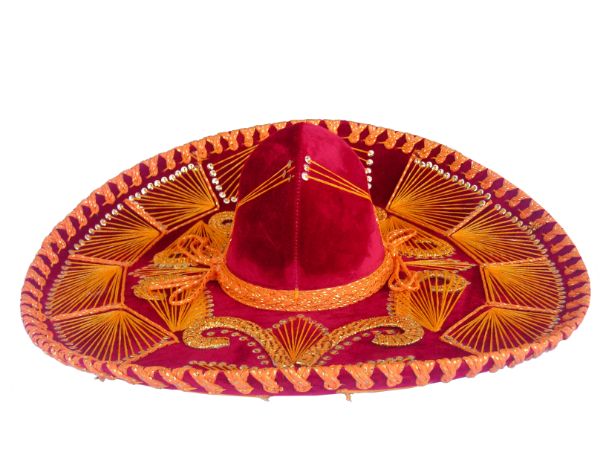 RED & Gold Mariachi HAT