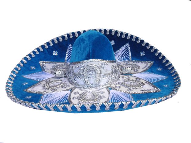 Mariachi Sequins HAT Turq & Silver