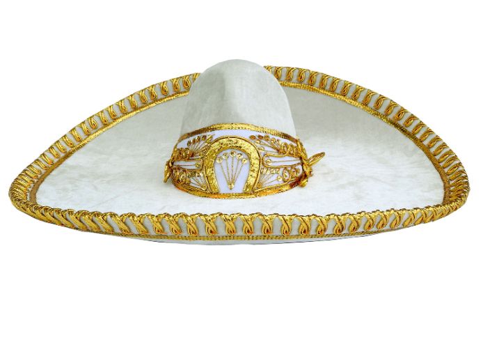 Mariachi Bone & GOLD Hat