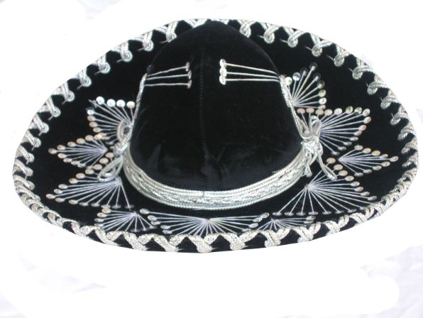 Child's Mariachi HAT Black and Silver