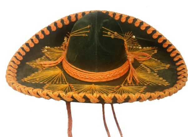 Child's Mariachi Hat Black and GOLD