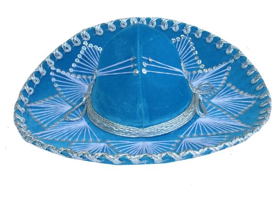 Child's Mariachi HAT Turquoise and Silver