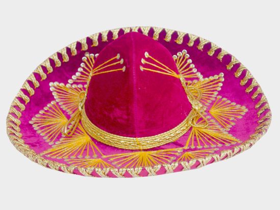 Child's Mariachi Hat Pink and GOLD