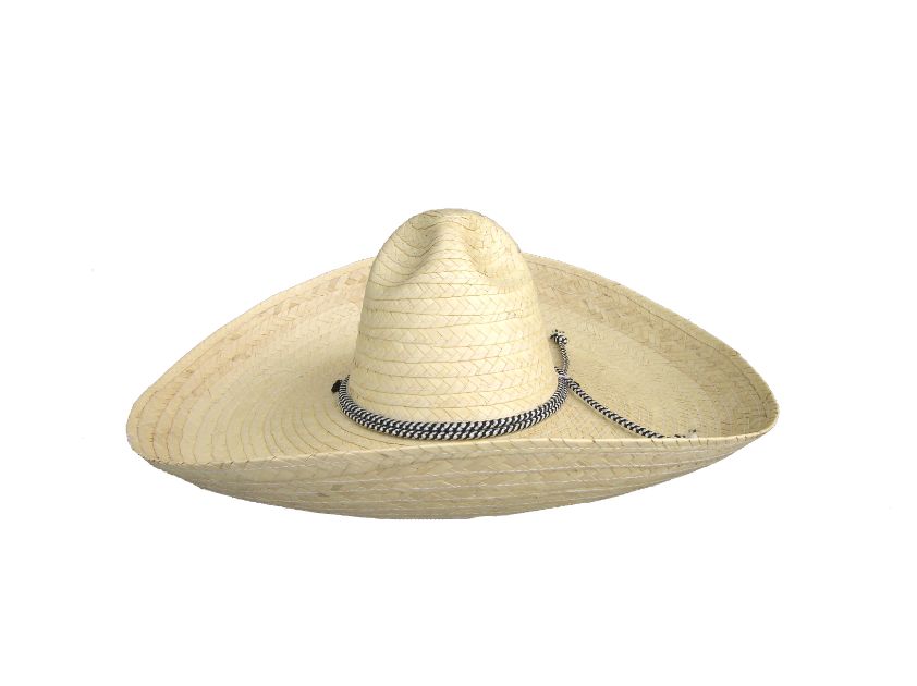 Charro White Straw Rope Band HAT