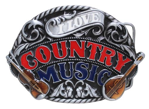 I Love Country MUSIC Buckle