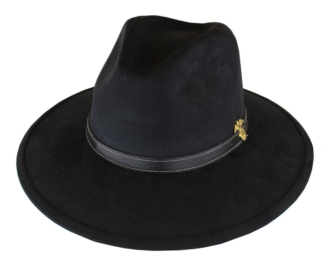 Faux Suede HAT - Black