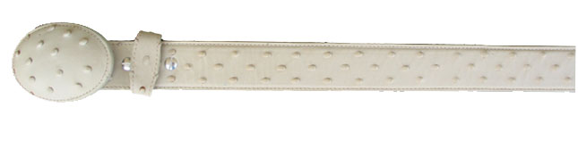 Leather BELTs-Exotic Print Ostrich Bone