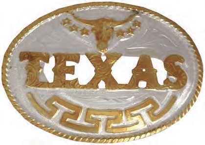 Oval Silver ''TEXAS'' BUCKLE