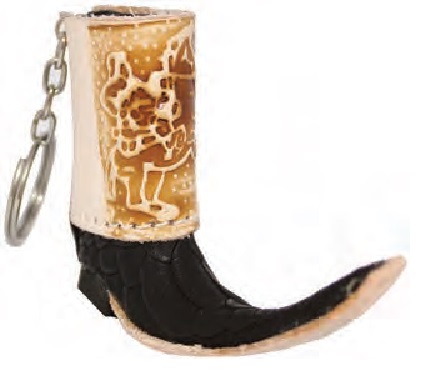 Tooled Tribal Boot LIGHTER Holder and Key Chain