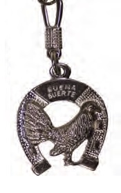 Lucky HORSE Shoe with Rooster Key-chain