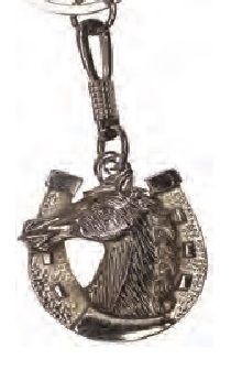 Lucky HORSE Shoe with HORSE Head Key-chain