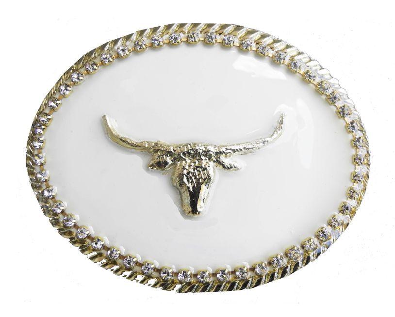 BUCKLE, Longhorn White