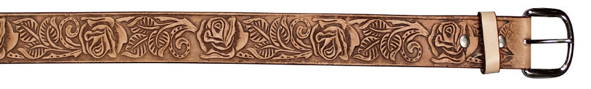 Rose Vine tooled Leather BELT