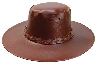 LEATHER Imitation Hat Brown