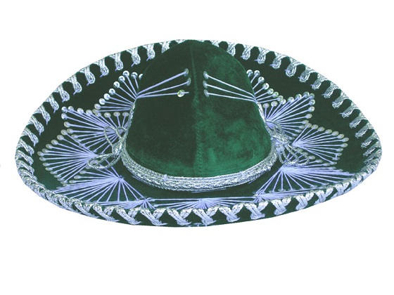 Green and Silver Charro HAT