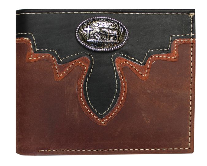 Bi-fold Praying Cowboy Concho Wallet