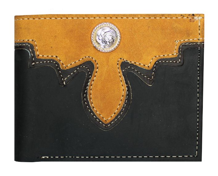 Bi-fold WALLET,  Round Concho