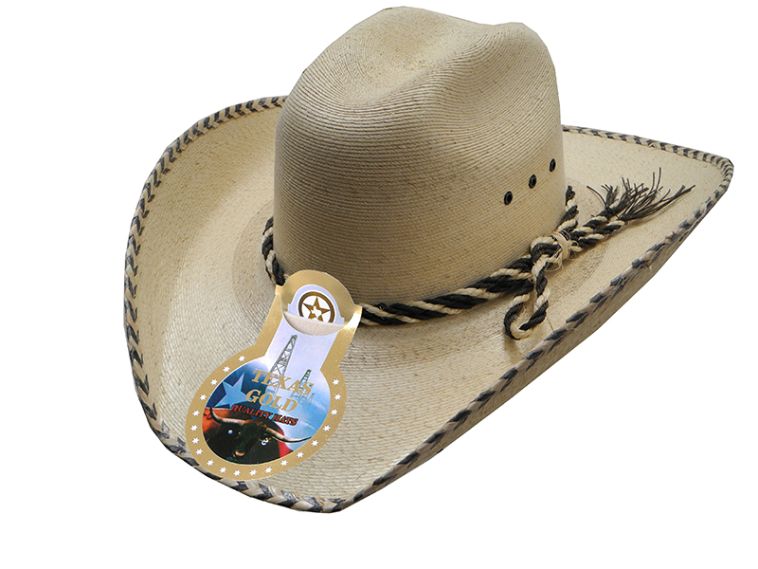 HAT, Palm Leaf Cowboy Ropeband HAT