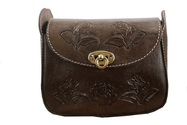 Leather PURSE with Tooled design