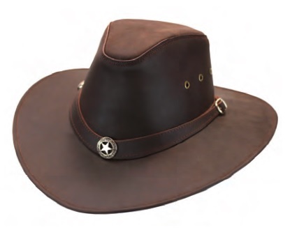 Hat, LEATHER with Star Concho Hatband