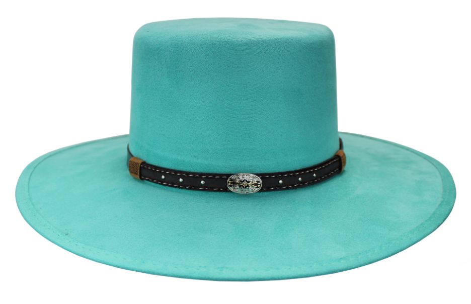 HAT, Suede Flat Top Turq