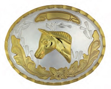 Oval with Horse head Buckle