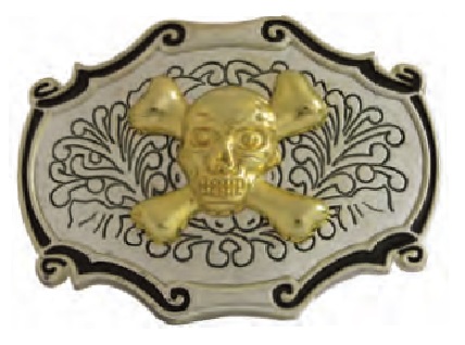 SKULL and Cross Bones Buckle