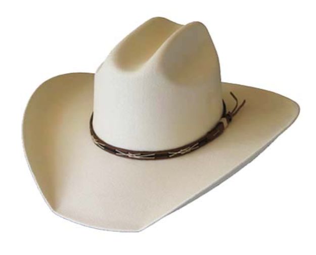 Hat, Canvas Cowboy with LEATHER Band