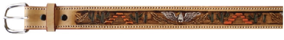 Eagle and Pyramid Tooled Belt