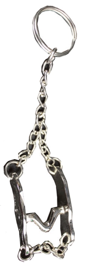 Metal HORSE Bit Key chain