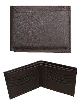 Leather Black Bi Fold WALLET