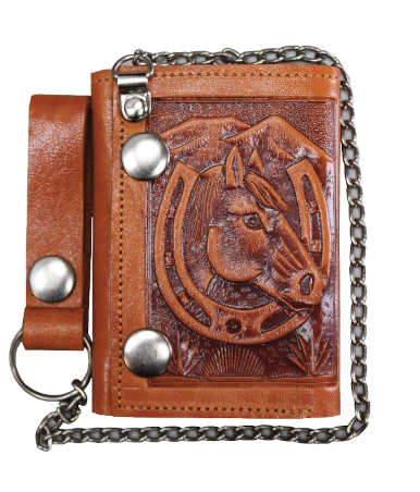 WALLET, Trifold Tooled