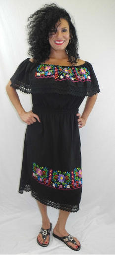 Campesina Embroidered Long DRESS