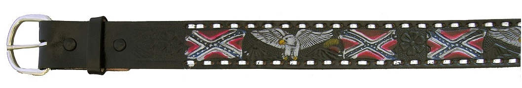 Painted Belt Confederate Flag