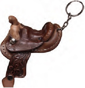 Brown Mini Saddle Key Chain