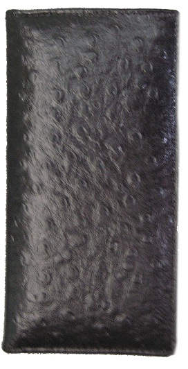 Black Ostrich Print Roper
