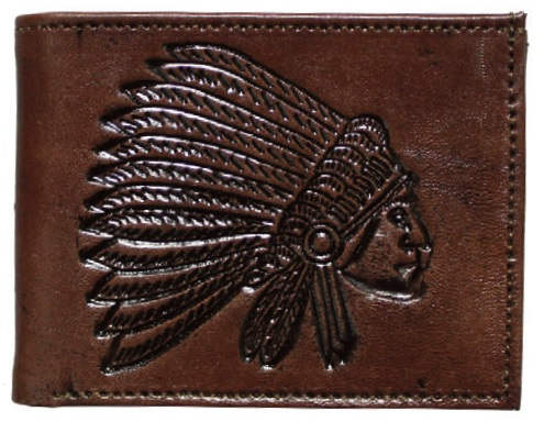 Tooled War Chief Bi Fold Wallet