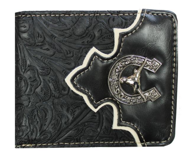 Black Bi-fold Wallet HS/LH Concho