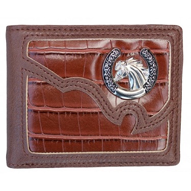 Brown Bi-fold LEATHER Wallet