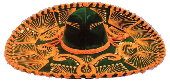Green and GOLD Charro Hat
