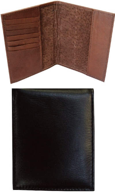 Black LEATHER Passport Holder