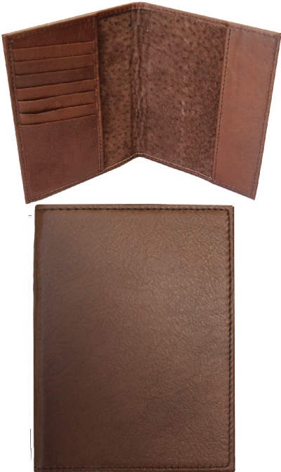 Brown LEATHER Passport Holder