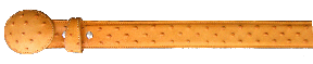 LEATHER BELT Exotic Print Ostrich Buttercup