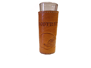 Shotglass leather holder