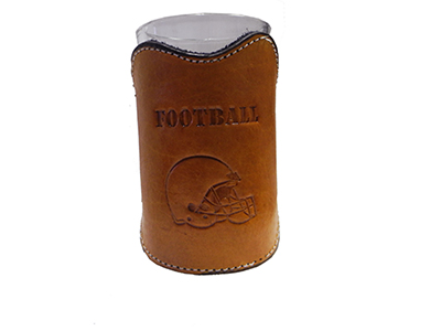 Draft leather glass holders