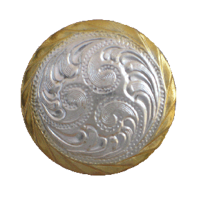 Circular Concho w/ Gold 30mm