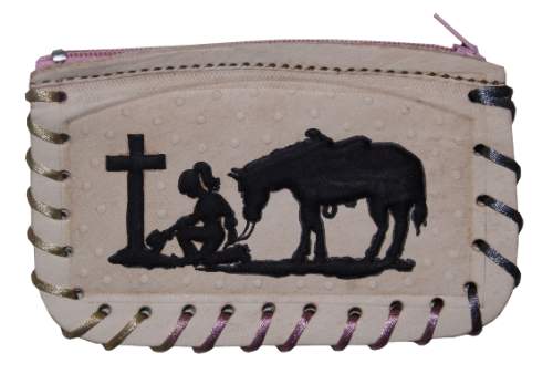 Coin PURSE Praying Cowboy