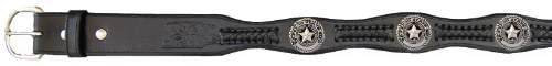 Texas Seal Concho Belt Black